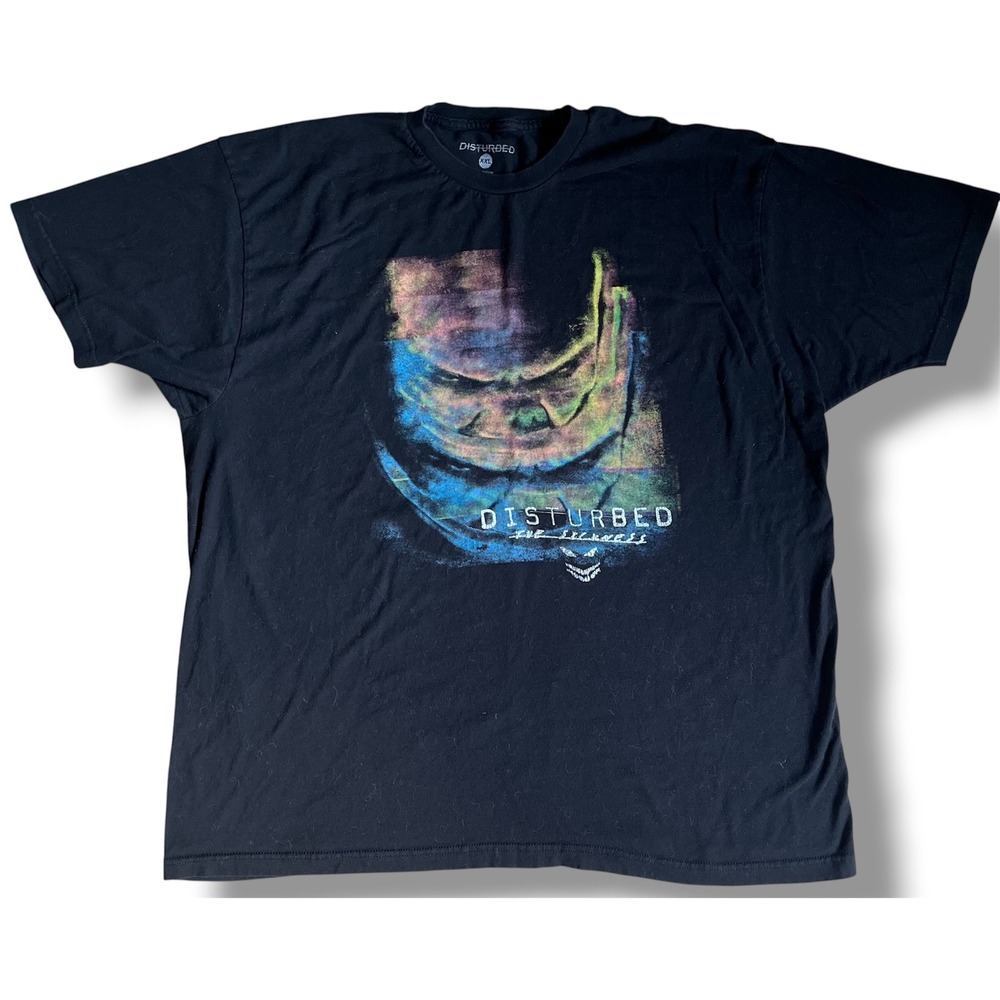 Disturbed The Sickness Band T-Shirt XXL Black Graphic Print 2022 Cotton Mens